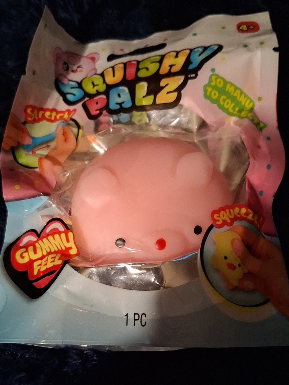 Pink Stretchy Gummy Feel Small Kids Squishy Toy -